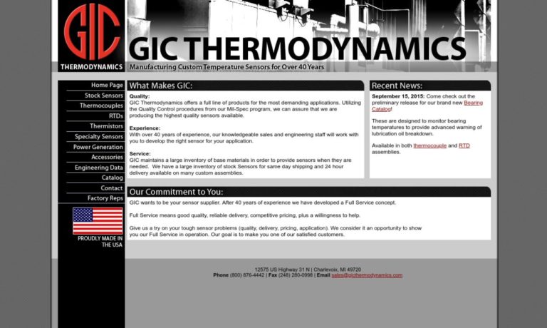 GIC Thermodynamics